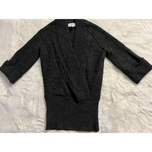 ANN TAYLOR LOFT GREY SWEATER, WOMEN, XS